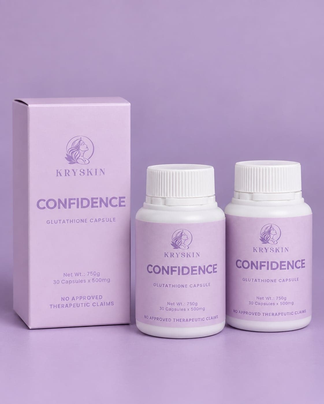 Confidence box with two bottles